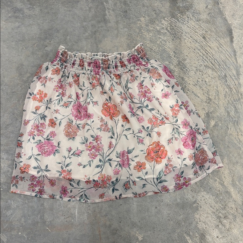 Anthropologie Saltwater Luxe Floral Pastel Flowy Mini Skirt - Picture 2 of 9